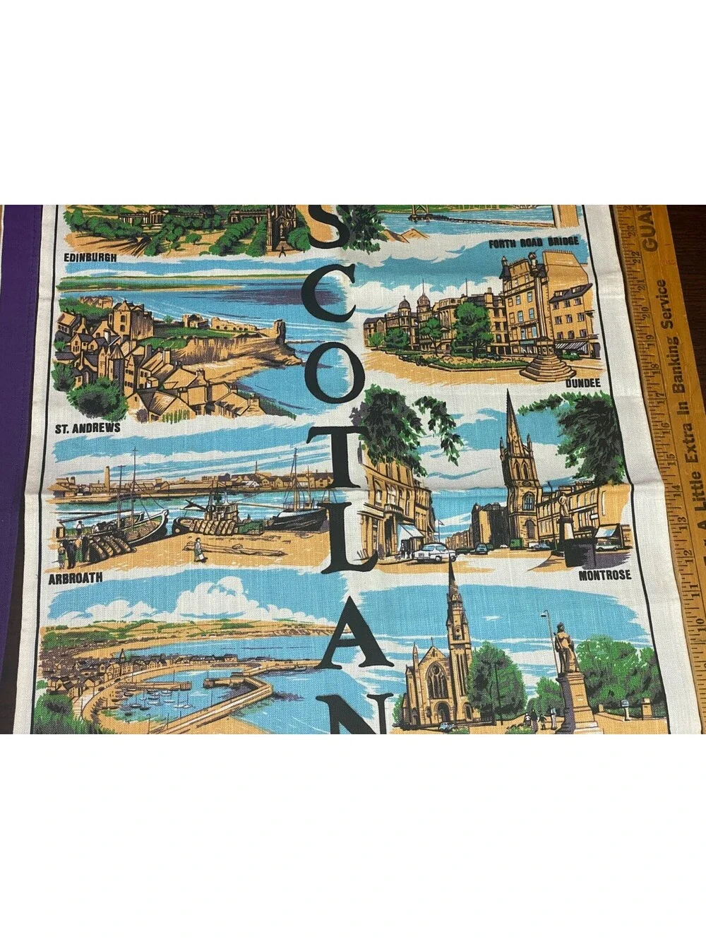 Vintage Causeway Mayor Vista East Coast SCOTLAND Souvenir Towels